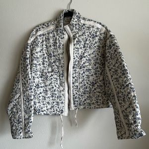 BLANKNYC blue floral jacket size medium
